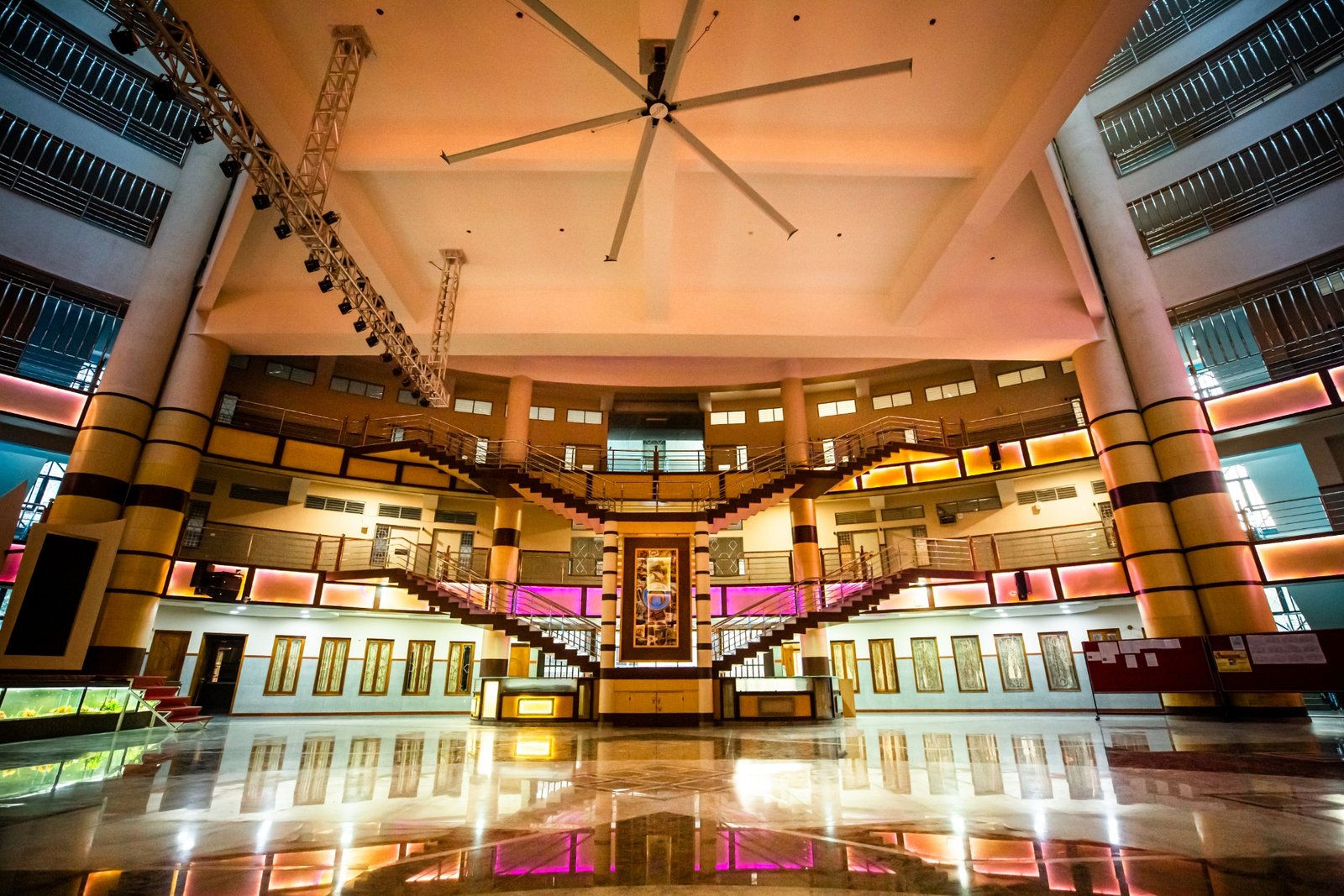 Interior atrium at St. Francis College
